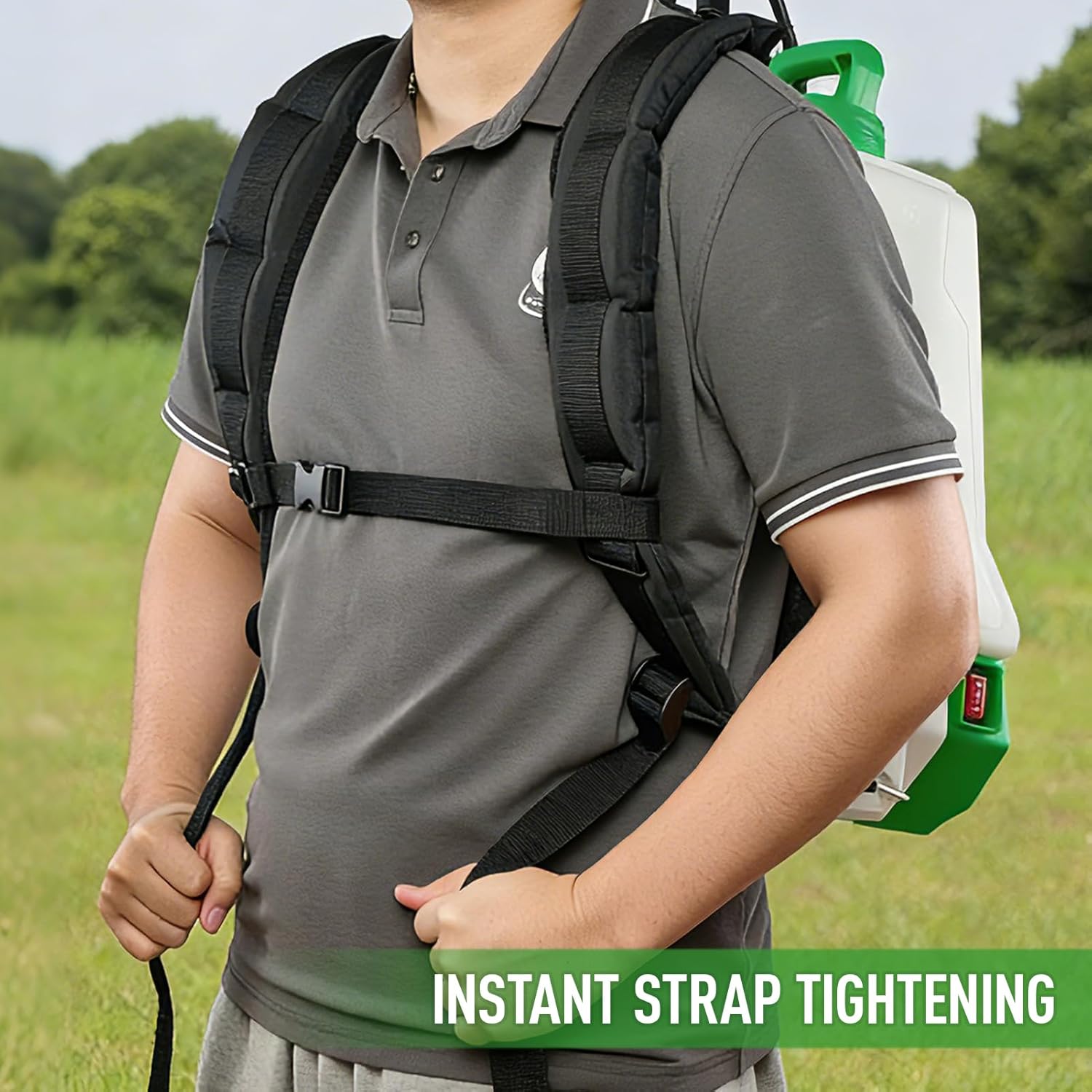 Battery Powered Backpack Sprayer 4 Gallon Electric Sprayer Equipped with a Big Pump, 65/95 PSI Battery Waterproof Sprayer for Spraying, Cleaning