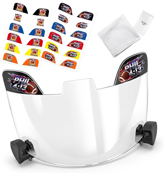 Clear Football Visor for Youth & Adult, Anti-Fog, Fits Most