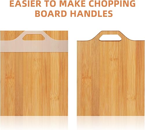 Miniatura 7 de Mikinona Plantilla de mango de tabla de cortar de acrílico transparente, plantilla reutilizable para tablas de embutidos, diseño de agarre cómodo