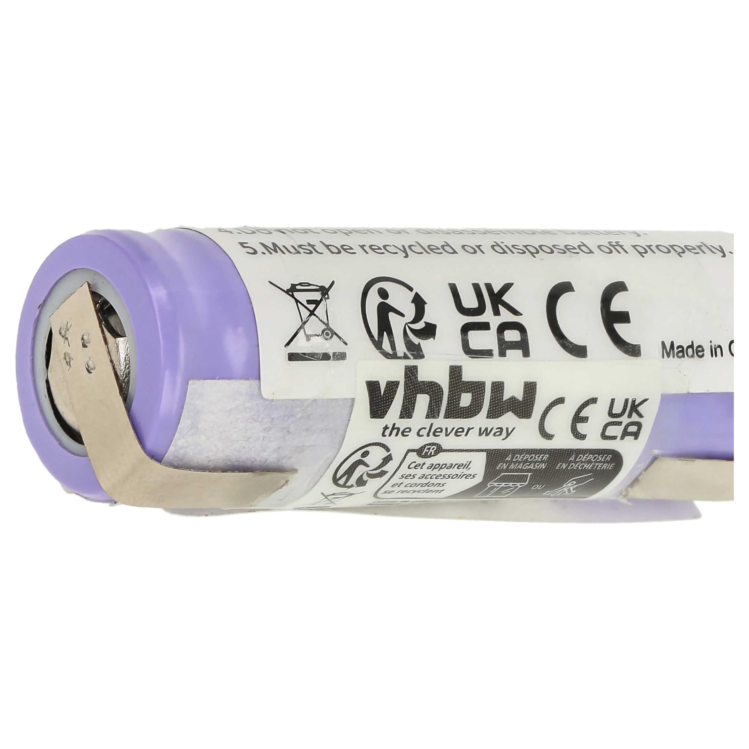 vhbw Akumulator zamienny do Philips KR112RRL, US14430VR do golarki do włosów (650 mAh, 3,7 V, litowo-jonowy)