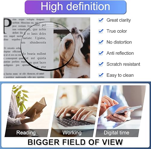 Miniatura 3 de MARE AZZURO Lentes de lectura de gran tamaño para mujer, lectores, redondos, 1.0, 1.25, 1.5, 1.75, 2.0, 2.25, 2.5, 2.75, 3.0, 3.5