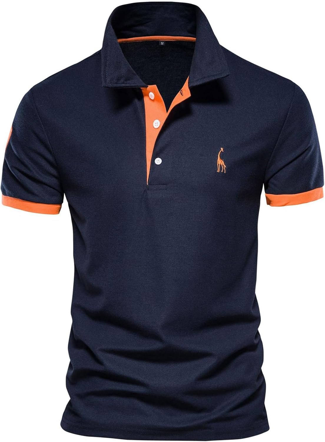 Ymosrh Men's Casual Polo Shirt Short Sleeve Solid Color Golf Shirt Casual Work Dress Collar Shirts, M-5XL