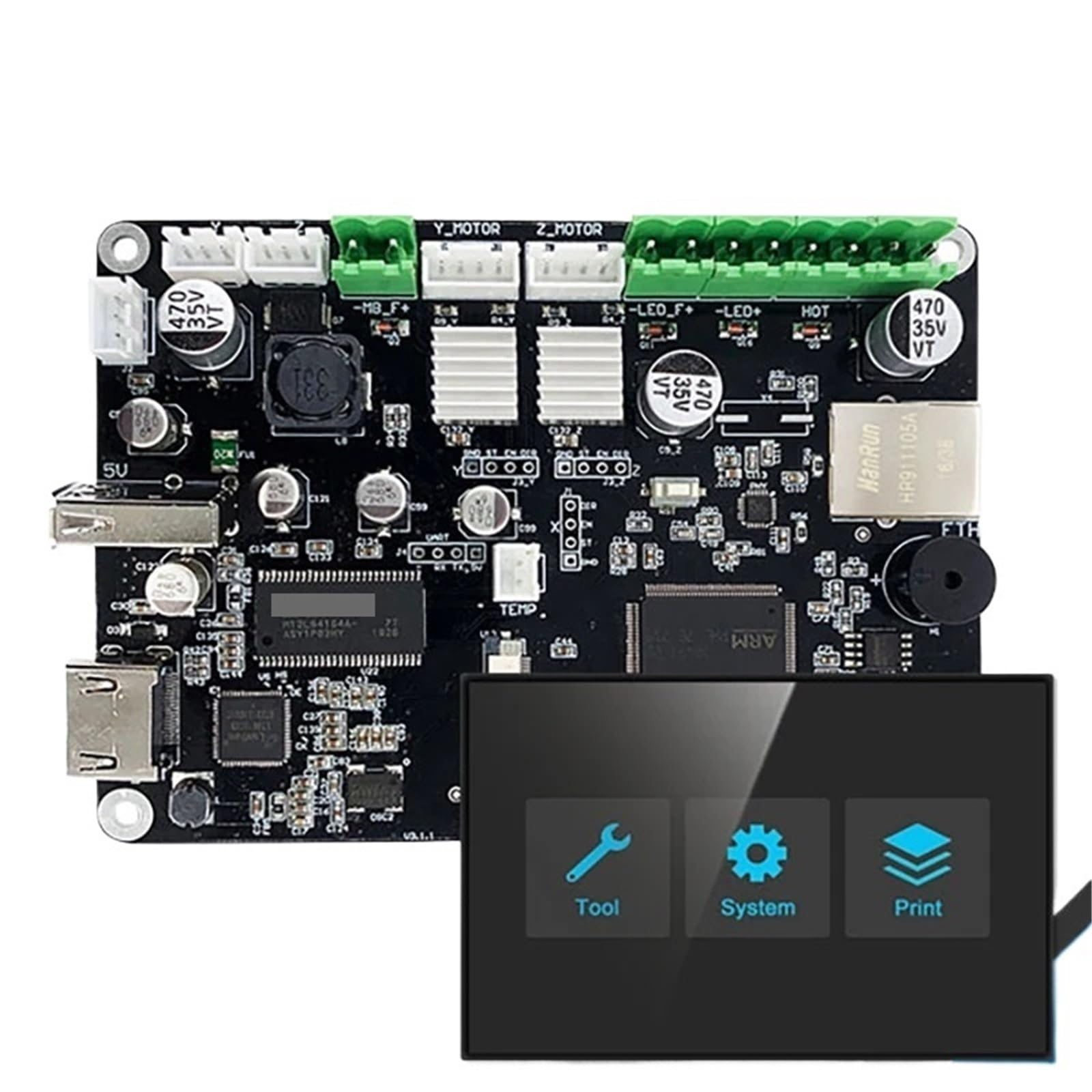 Kompatibel mit ChiTu L HDMI H1 32Bit Mainboard-Controller for 4K LCD Resin 3D-Drucker(3.5 inch,13.3 4k firmware)