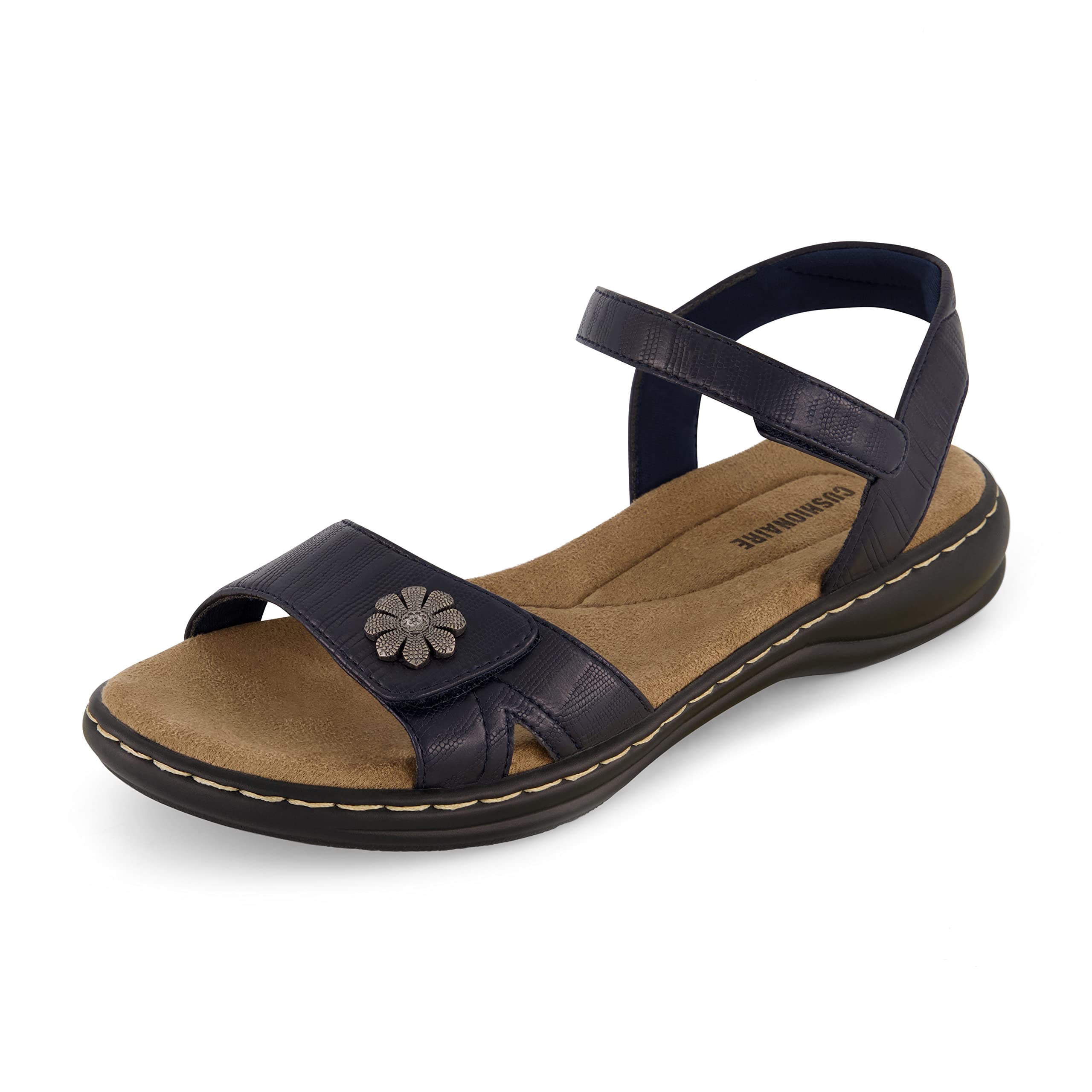 CUSHIONAIRE Women's Bloom comfort sandal with +Comfort Foam and Wide Widths Available