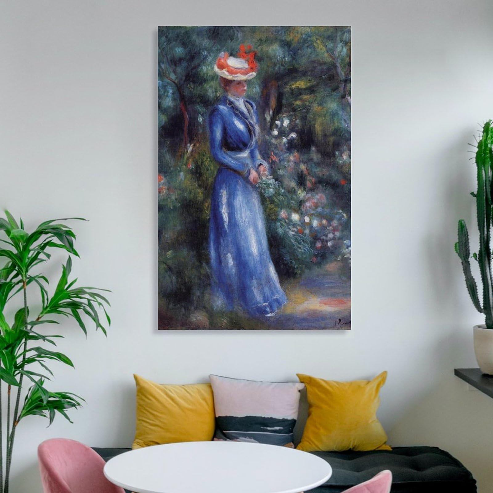 Amazon.com: Pierre Auguste Renoir Woman in A Blue Dress Painting Poster  Picture Print Canvas Poster Wall Paint Art Posters Decor Modern Home  Artworks Gift Idea 24x36inch(60x90cm): Posters & Prints