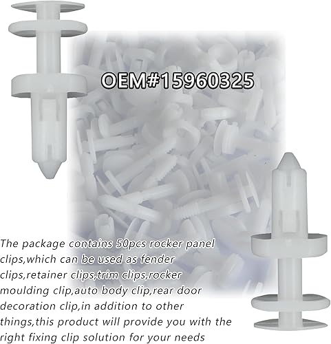 Miniatura 5 de 50 clips para panel de puerta de automóvil, clips de repuesto perfecto OEM # 15960325, clips de retención automotrices para parachoques de