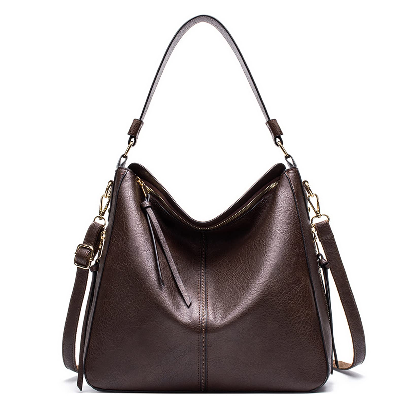 Bolso de hombro retro de piel sintética para mujeres y niñas, bolsos de mano de piel sintética para mujer