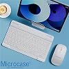 Compatible with Microcase Xiaomi Pad 7 / Pad 7 pro 11.2 inch Tablet Turkish Bluetooth Keyboard+Mouse+Tablet Stand White AL5166