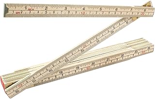 Folding Wood Ruler, 6.6 Feet 2 Meters Wooden Foldable Ruler Double Sided with Inch and Metric Measurements for Carpenter Engineers Woodworking DIY Craft