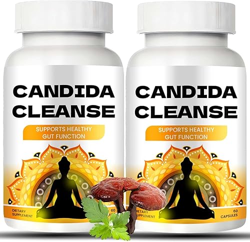 Candida Cleanse - Soporte intestinal y colon, fórmula avanzada, hoja de orégano, ajenjo, nogal negro, ácido caprílico