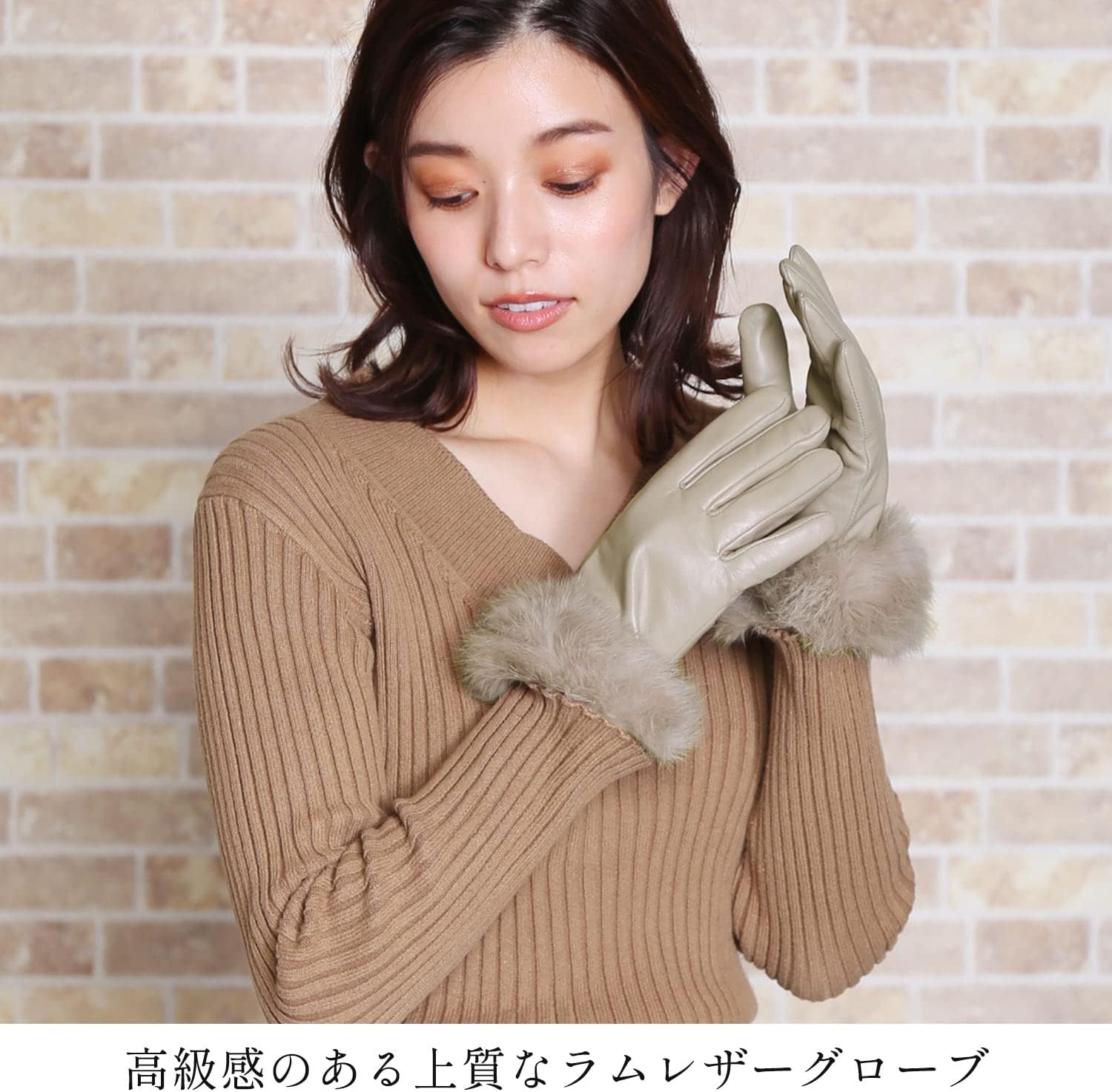 [三京商会] 手袋 レディース 革手袋 レザー 皮 冬 バイク スマホ対応