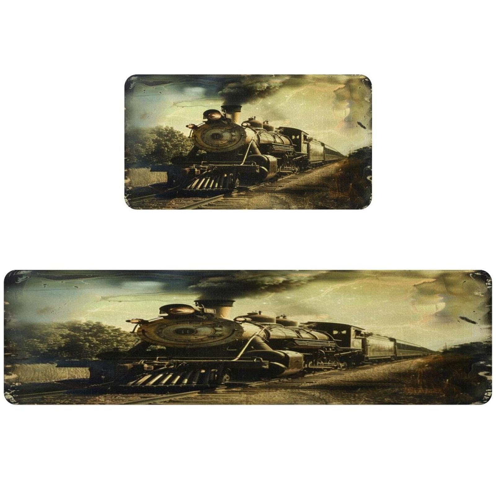 Tapis de cuisine antidérapant lot de 2 rétro lavable pour éviter les glissades