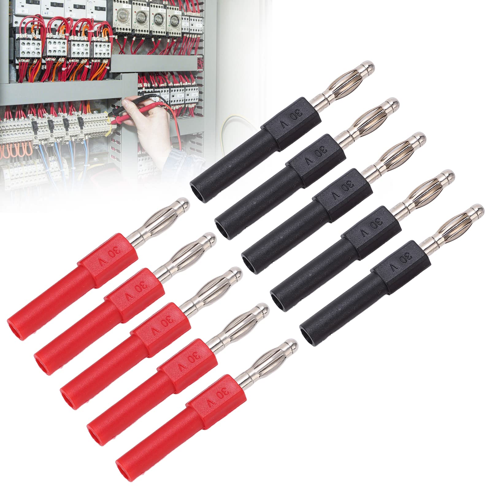 ZJchao Connettore a Banana 10A J.20012 4mm Maschio a 2mm Femmina, Alta Conduttività, Materiale Durevole, Prestazioni Stabili, Ampia Applicazione, Aspetto Squisito, Ideale per Varie Usi.