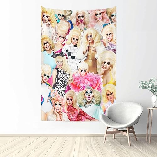 sacjvoek Tapiz RuPaul Drag Race Mantel para colgar en la pared, decoración de dormitorio, cortina para dormitorio, sala de estar, decoración del