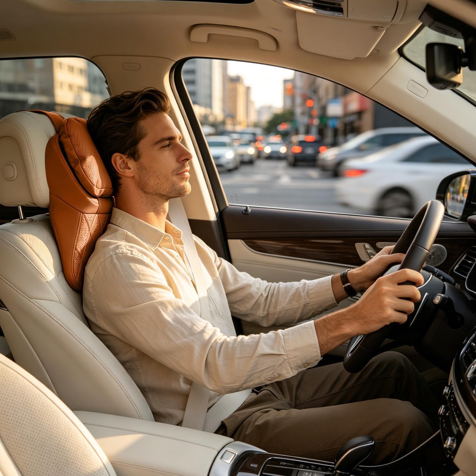 Poduszka Pod Szyję Samochodowa Ergonomiczna poduszka z regulowanym paskiem