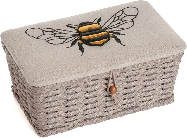 Hobby Gift Small Woven Storage Basket, Linen Bee