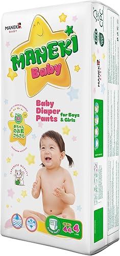 MANEKI Pantalones de pañales para bebé, ultrafinos, súper absorbentes, para niños y niñas