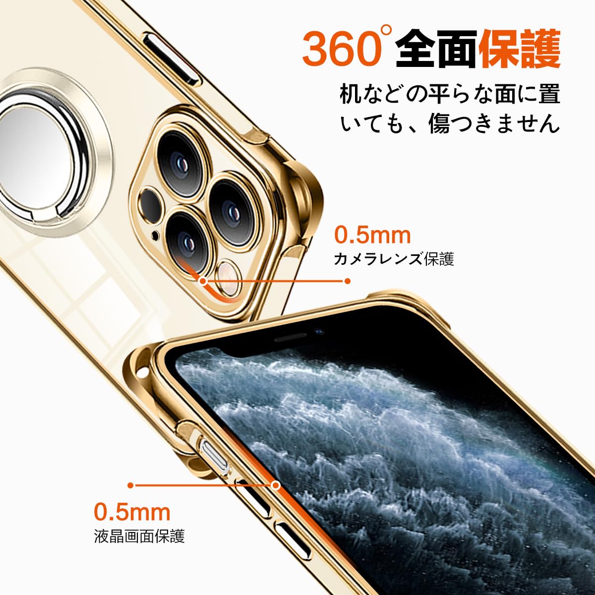 tuulaasii For iPhone 11 Pro Max Case with Ring Shoulder Adjustable