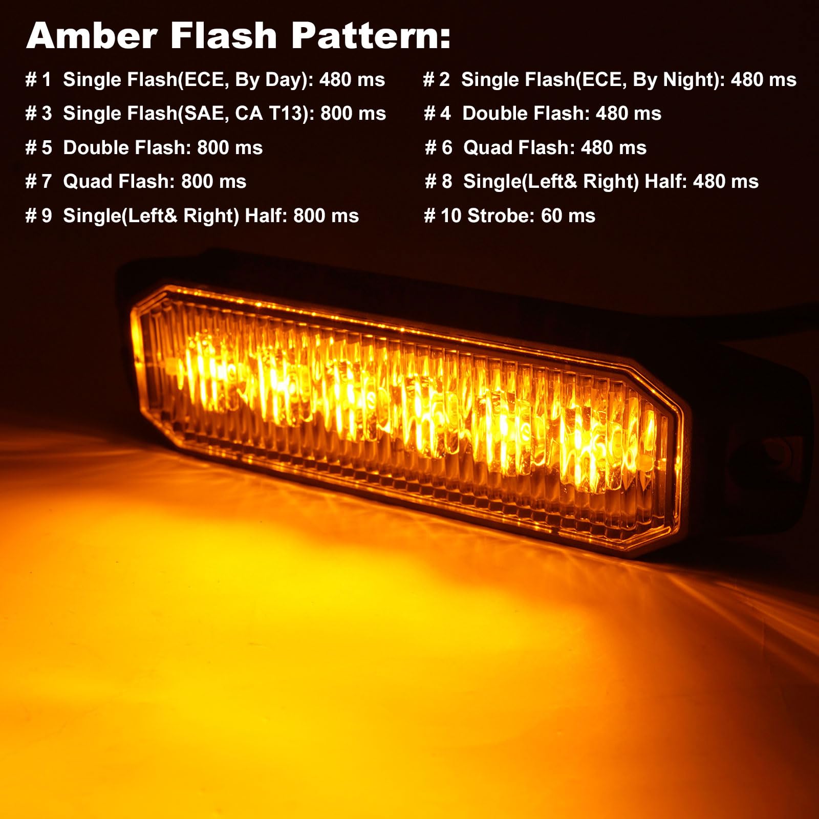 Yellow Led Strobe Lights Flashing Warning Lights | Lumastrobe