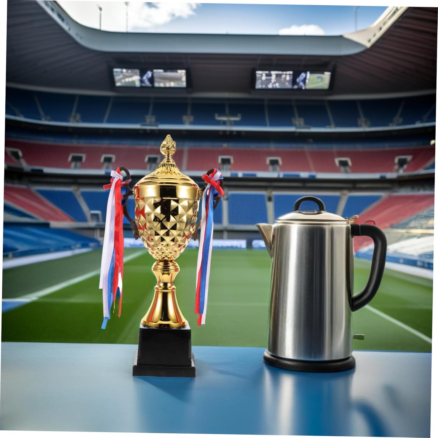 Large Sports Trophy Cup for Basketball Soccer Baseball Volleyball Wrestling Competitions Metal Award Trophy for Sports Day Winner Ceremony Portable Racing and Team Recognition Cup