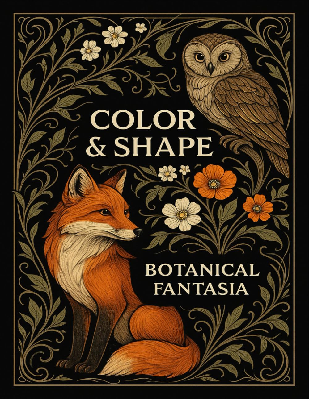Color & Shape: Botanical Fantasia: A Whimsical Coloring and Drawing Journal of Flowers, Foxes, and Creative Wonder