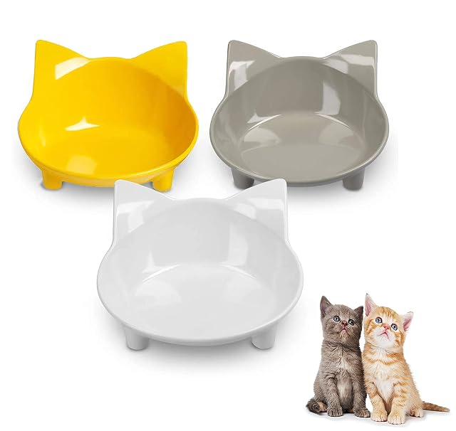 Cuencos para Gatos, Cuenco Antideslizante Multiusos para alimentación de Mascotas, Cuencos con Goma…