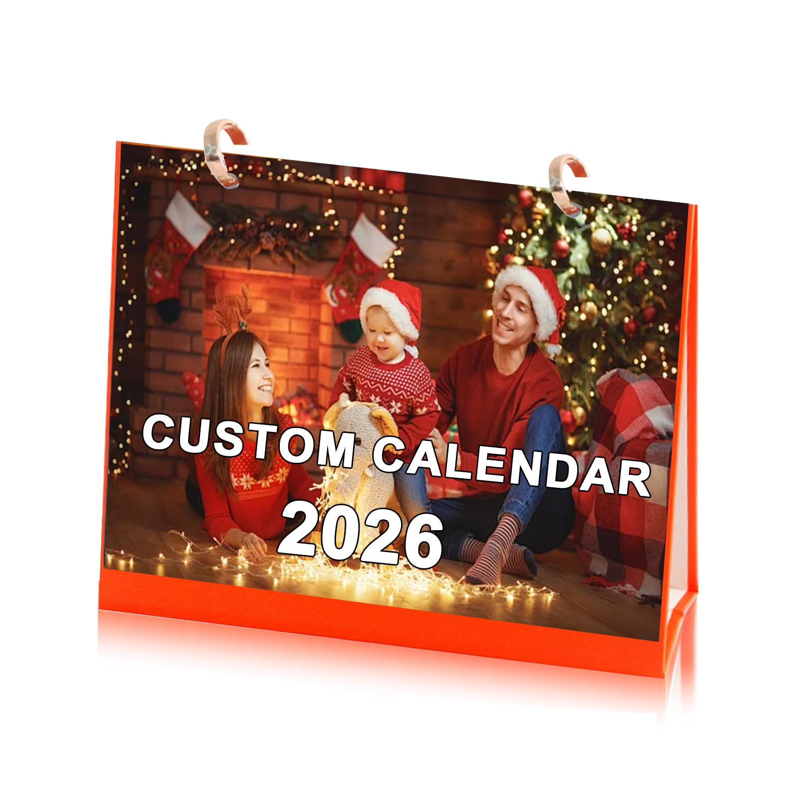Custom Photo Desk Calendar 2026 Personalised Calendar 2026 With 13 Photos & Text Diy New Year'S Desk Calendar Personalised New Year Gifts For Family Friends Lover (Style B)