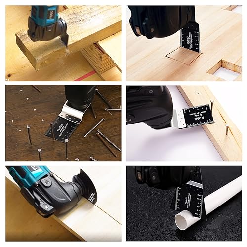 Miniatura 2 de Hanida 120 hojas de sierra oscilantes de metal, cuchillas multiherramienta para madera y plástico, cuchillas oscilantes de liberación rápida para