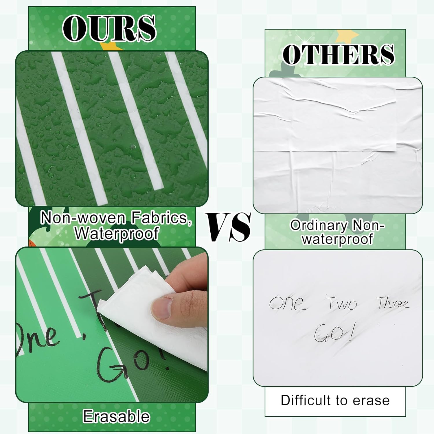 Football Bulletin Board Roll Reusable Waterproof Erasable Sport Theme Non-Woven Fabric Bulletin Board Fade Resistant Wrinkle Resistant Sports Poster for Classroom Decor Wrap Craft 15.55" x12ft