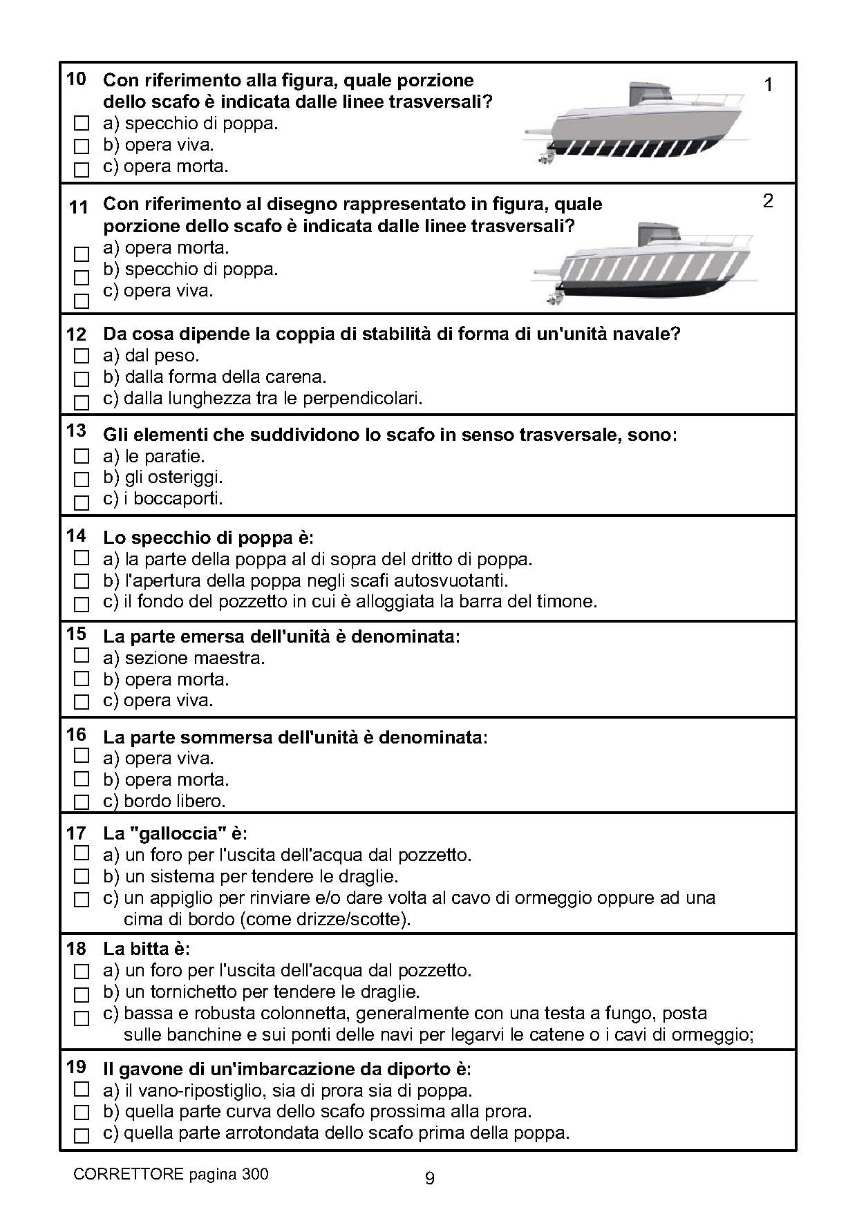 I nuovi quiz per la patente nautica per imbarcazioni a motore e a vela. Entro e oltre le 12 miglia - RISTAMPA 28 DICEMBRE 2023 -