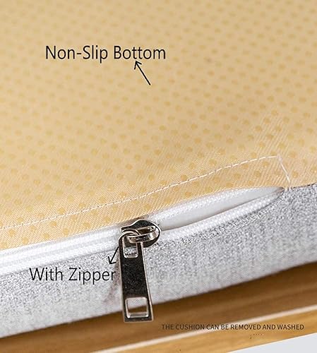 Miniatura 3 de YUURO Cojín de banco, cojín de banco de jardín de 2 pulgadas de grosor, antideslizante, súper suave, para patio, columpio, muebles de interior y