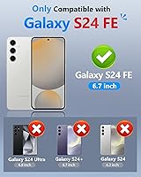 Vista 2 de ATATOO Funda para Samsung Galaxy S24 FE con tarjetero (almacena 4-5 tarjetas) [bloqueo RFID] y cubierta de cámara deslizante, protección de grado