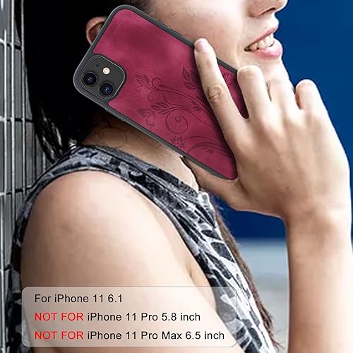 Miniatura 6 de Lacass Funda compatible con iPhone 11 de 6.1 pulgadas ranura para tarjeta Soporte para dinero en efectivo para tarjetas de identificación, bolsillo