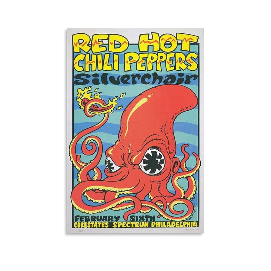 Amazon.com: Red Hot Chili Peppers Poster Canvas Poster