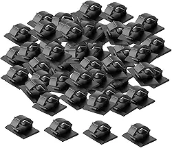 Xgdsnly Pacote de 50 Clipes de Gerenciamento de Cabos, Gerenciador de Fios para Debaixo Da Mesa, para