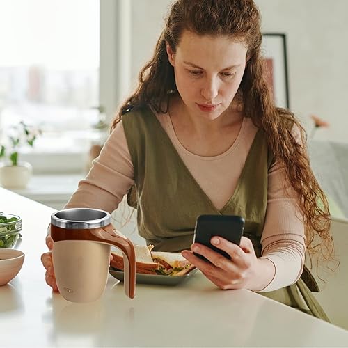 Miniatura 6 de Taza autoagitadora, taza de café magnética automática recargable, taza de café autoagitable, taza giratoria de viaje para oficina en casa, para