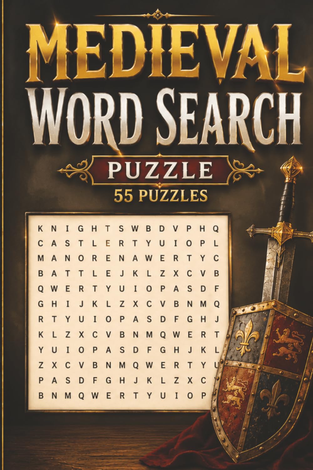 Medieval Word Search Puzzle: 55 Puzzles Word Search about Medieval and More | 6x9 inches, 110 pages | Gift for Medieval & Middle Ages Lover