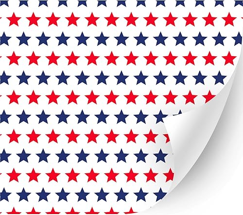 Miniatura 8 de HTV4U Vinilo adhesivo brillante con diseño de temática estadounidense (horizonte abstracto de la bandera de Estados Unidos, 13.5 x 12 pulgadas),