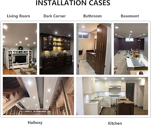 Miniatura 8 de Iluminación LED empotrable prémium de 4 pulgadas, 5 CCT, ajustable, regulable, empotrable, lámpara de techo con caja de conexiones, 2700-5000K, 9W,