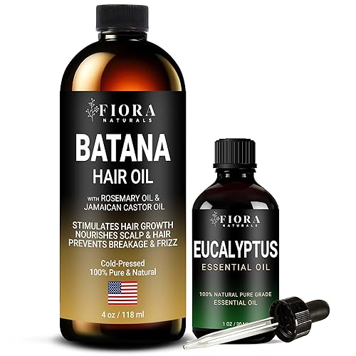 Aceite de batana para el crecimiento del cabello con aceite de romero, aceite de ricino negro jamaicano para engrosamiento y acondicionamiento