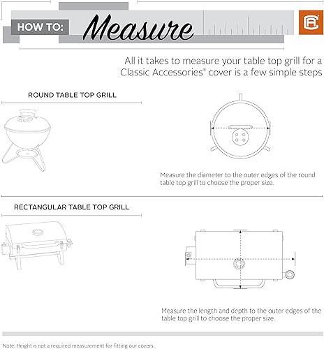 Miniatura 13 de Classic Accessories Veranda - Cubierta rectangular resistente al agua para parrilla de mesa de 29 pulgadas