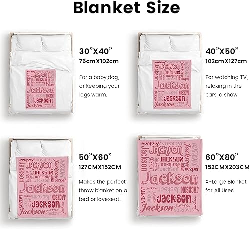 Vista 96 de Manta personalizada con texto, manta personalizada con nombre para madre, padre, adultos, amigos, amantes, perros, mascotas, manta de franela 01