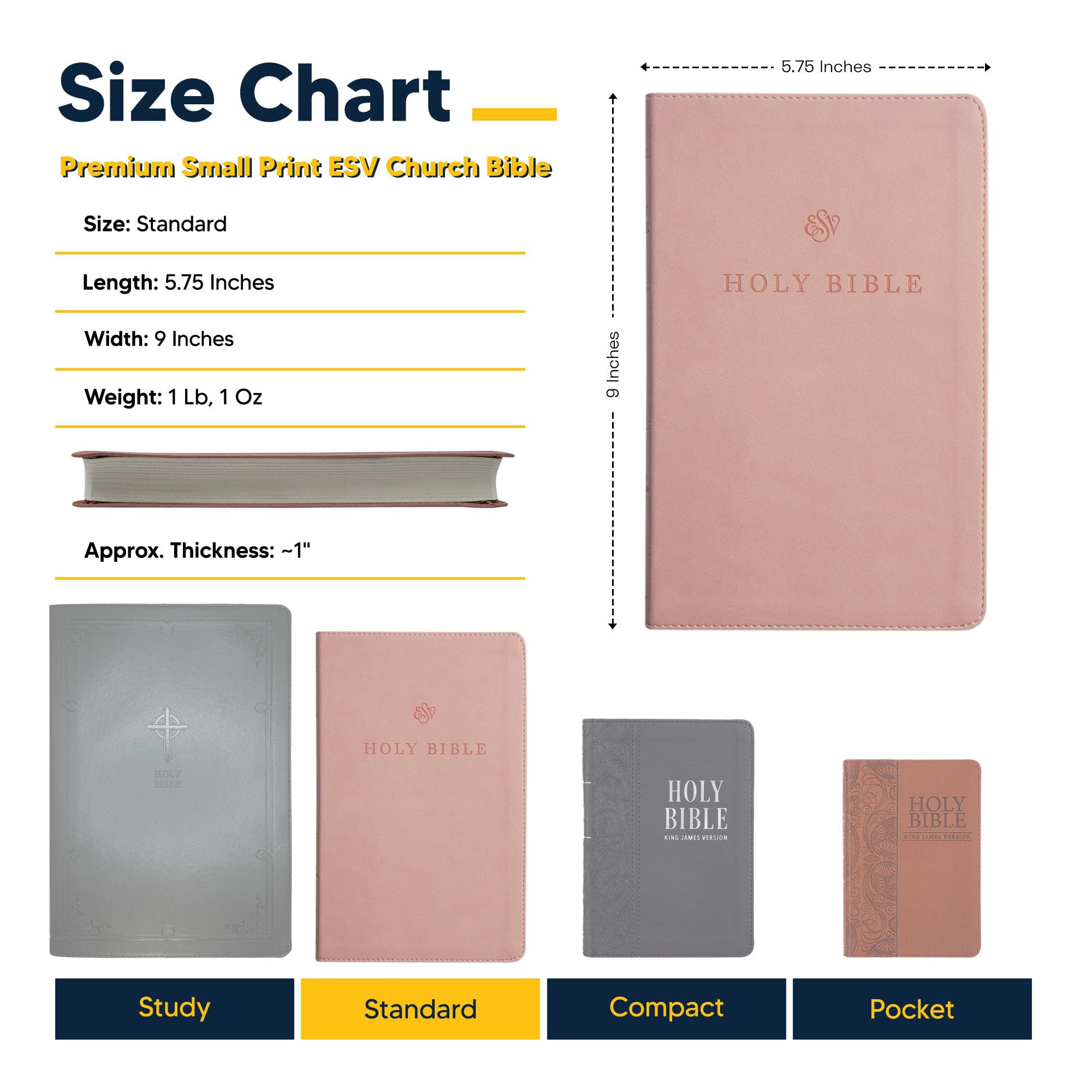 Amazon.com: Custom Personalized Pink ESV Bible | Small Text