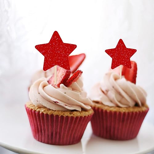 Miniatura 3 de 30 piezas de adornos para cupcakes con estrellas brillantes de tamaño mixto, palillos decorativos Twinkle Little Star para cupcakes, decoraciones