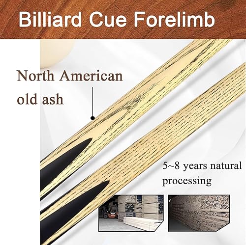 Vista 4 de Tacos de billar profesionales 3/4 Billiard cue Black No. 8 Chinese No. 8 cue Snooker with Box 10MM/9.5MM(Color:2,Size:9.5MM)