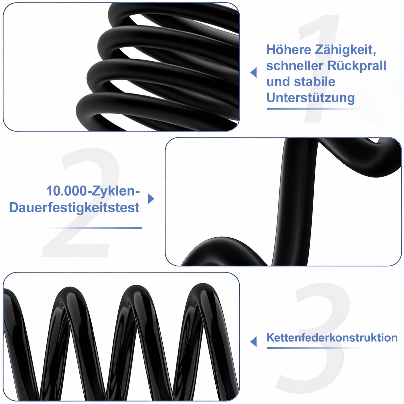 Druckfeder Edelstahl Feder, Drahtdurchmesser 4mm Federstahl, Starker Druckfeder-Außendurchmesser 40mm Stoßdämpfende Rückholfeder Druckfedern 2 Stück 4X40X60mm
