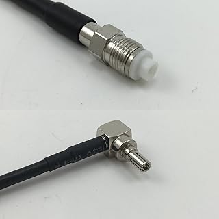 3 feet RG188 FME FEMALE to CRC9 MALE ANGLE Pigtail Jumper RF coaxial cable 50ohm Quick USA Shipping