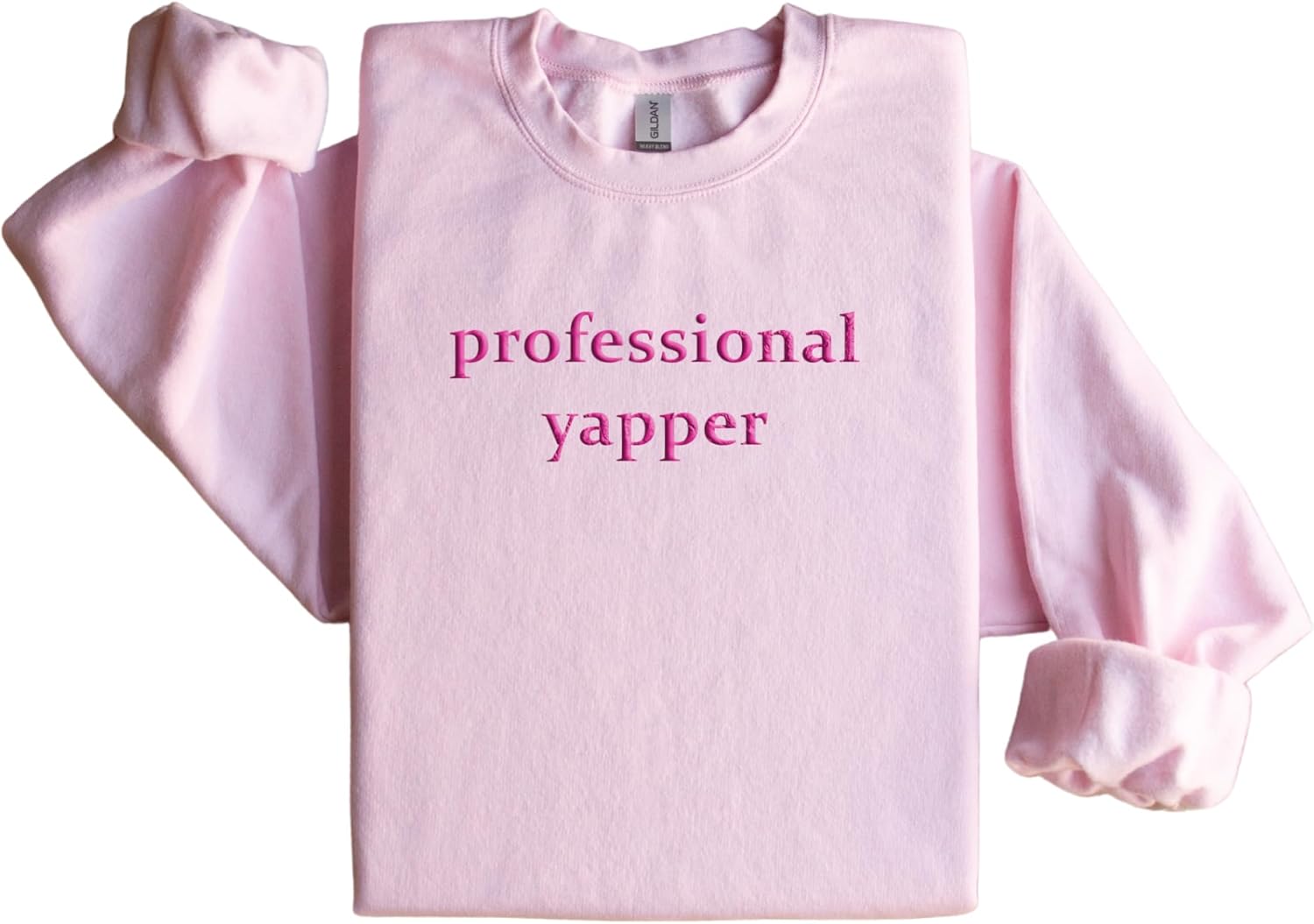 Embroidered Professional Yapper Crewneck, Trendy Meme Shirt, Funny Gift, Gag gift, Born to yap