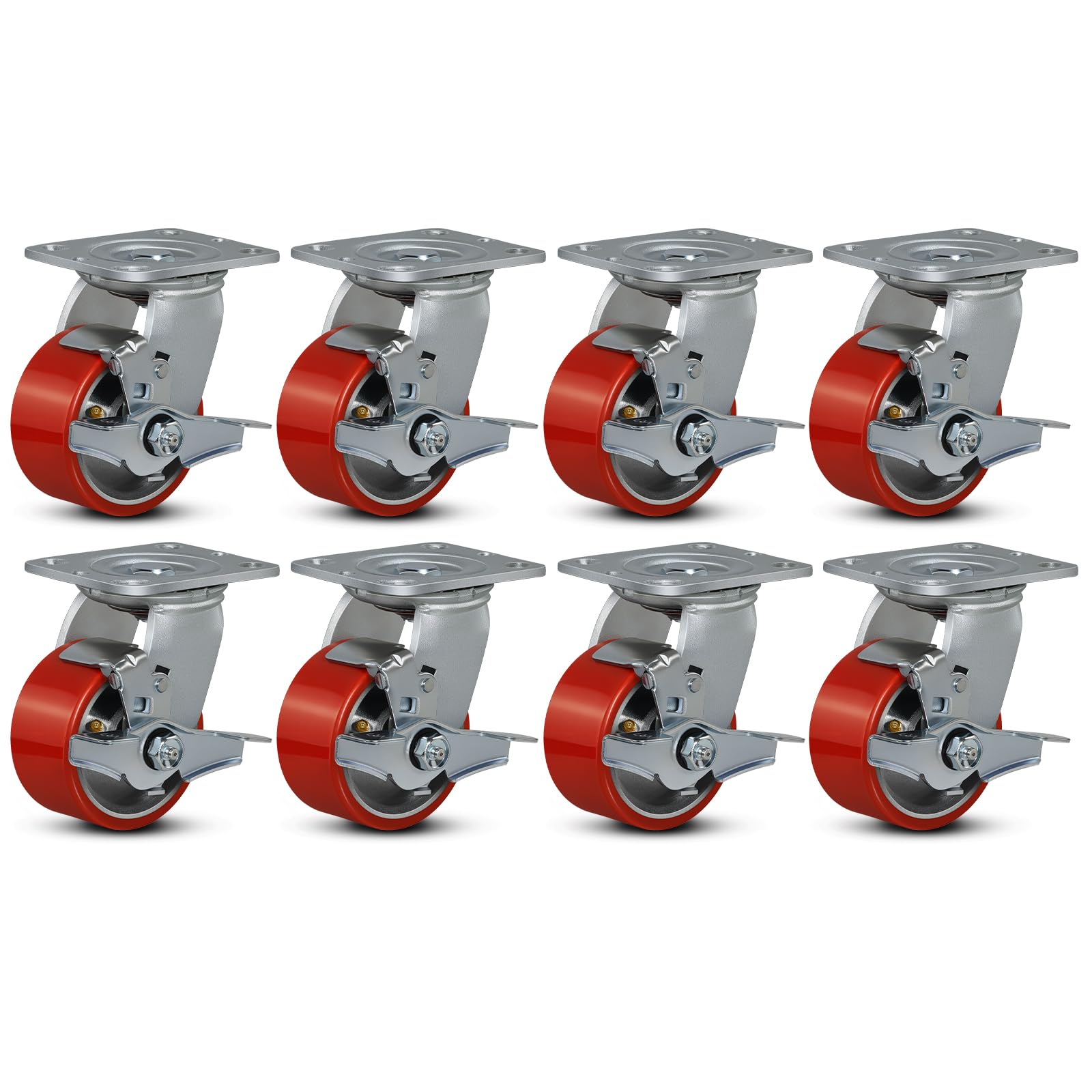 Heavy Duty Industrial Casters - 4000lb Capacity -8 Heavy Duty Industrial Casters - 4000lb Capacity -8