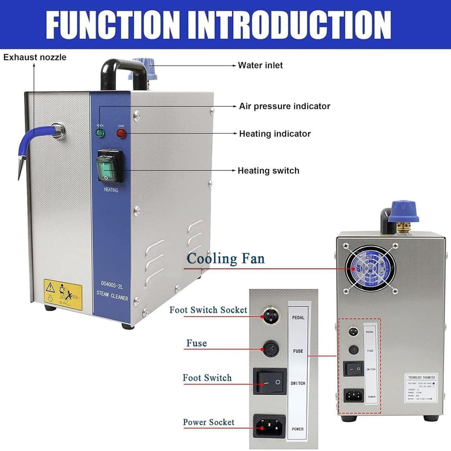 Limpiador De Joyas a Vapor Profesional De 2 L/4 L, para Gemas, Oro, Plata Y Piedras Preciosas, para Monedas, Placas De Circuito Y Herramientas De Laboratorio. 2L